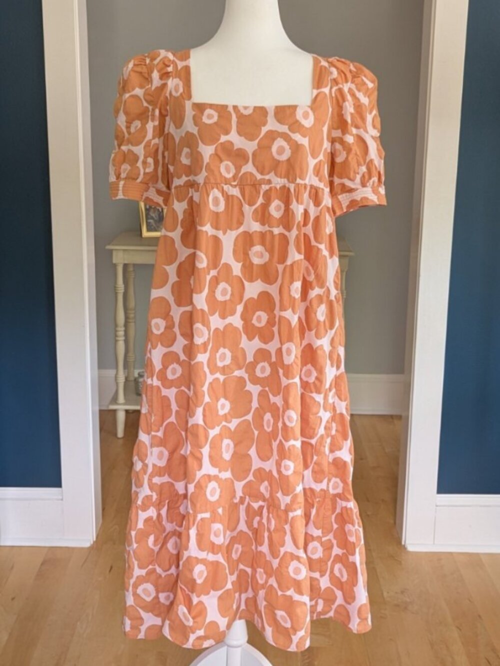 Jacquie The Label Floral Maxi Dress Size Small Coral & Pink